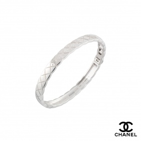 Chanel White Gold Diamond Coco Crush Bracelet J11162